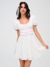 Stacked Blossom Lace Mini Dress