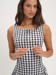 Scotch Bonnet Gingham Mini Dress