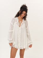 Hamptons Eyelet Long Sleeve Mini Dress