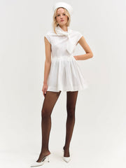 Helena Poplin Scarf Mini Dress