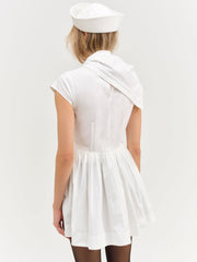 Helena Poplin Scarf Mini Dress