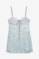 Layered Sequin Mini Dress
