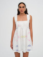 Andrea Embroidered Mini Dress