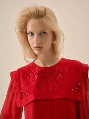 Betsy Bow Mini Dress