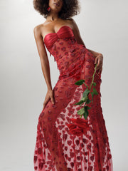 Fringe Hearts Maxi Dress