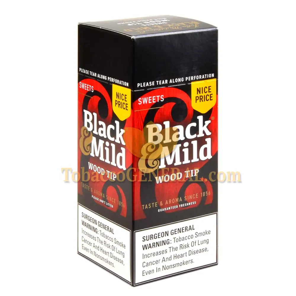Middleton’s Black & Mild Wood Tip Sweets Nice Price Cigars Box of 25