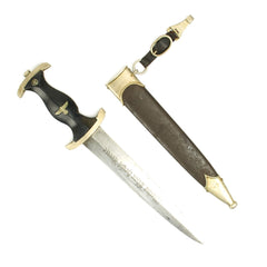 Original German WWII Model 1933 Early SS Dagger by Gottlieb Hammesfahr Original Items